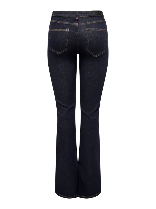 Only Onlblush Midwaist Flared Stay Blue Jeans Dk.Blue 30