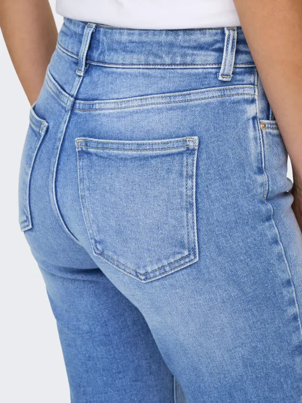 Only Onlemily High Waist Straight Jeans 32 Special Bright Blue Denim