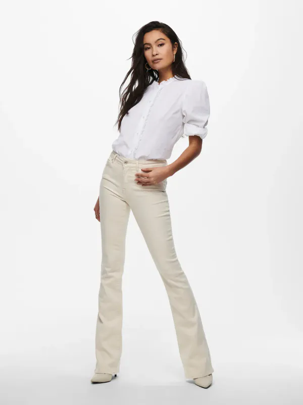 Only Blush Flared Jeans Ecru 30