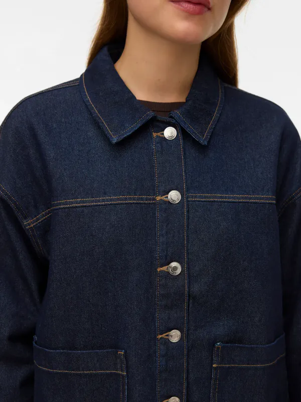 Vero Moda Vmjamie Denim Shacket Dk.Blue 
