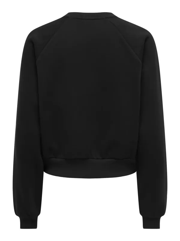 Only Onljett Sweatshirt med Strass Svart (Forhåndsbestilling)