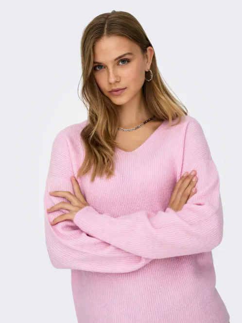 Hovedbilde Only Onlcamilla V-neck Strikkegenser Rosa