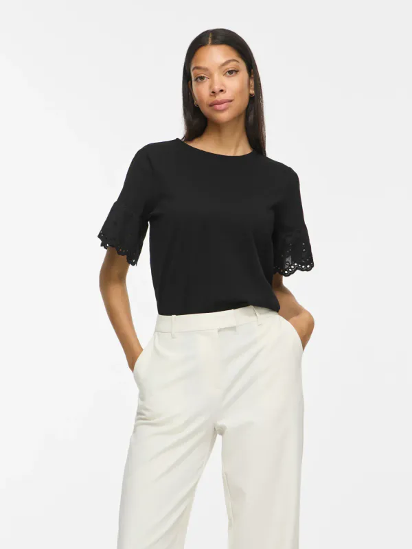 Vila Visummer Blonde T-skjorte Svart