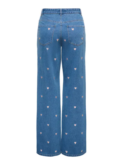 Hovedbilde Only Onlvega Wide Jeans Hjerter 30