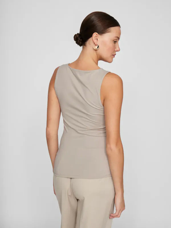 Vila Vikenza Basic Tanktop Beige
