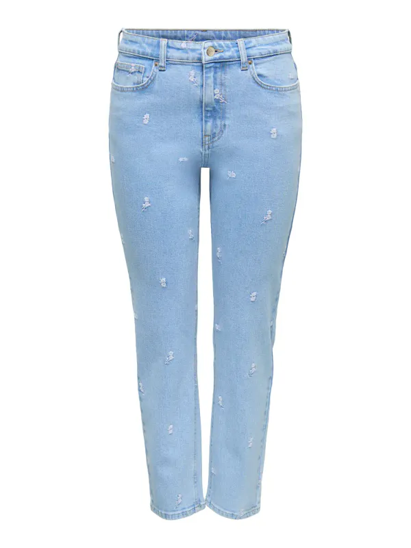 Only Onlemily High Waist Straight Ankle Jeans