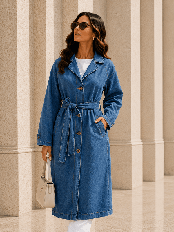 Only Onlmalou Denim Trenchcoat