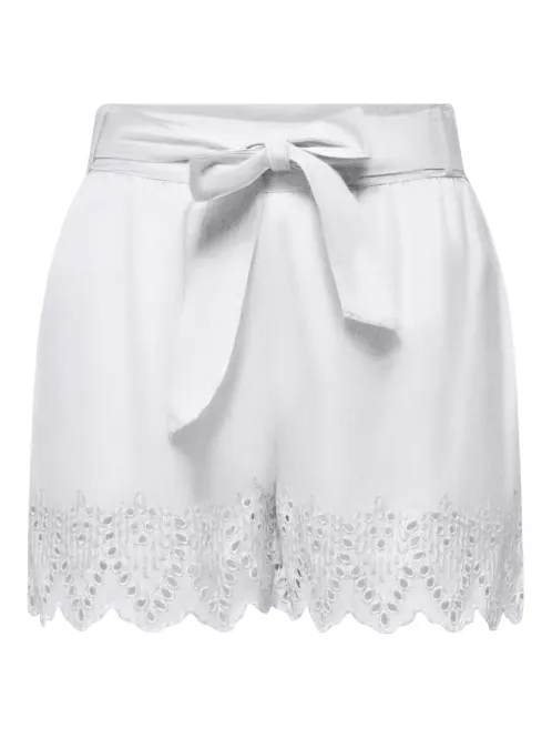 Hovedbilde Only Onltulum Shorts Hvit Broderidetaljer