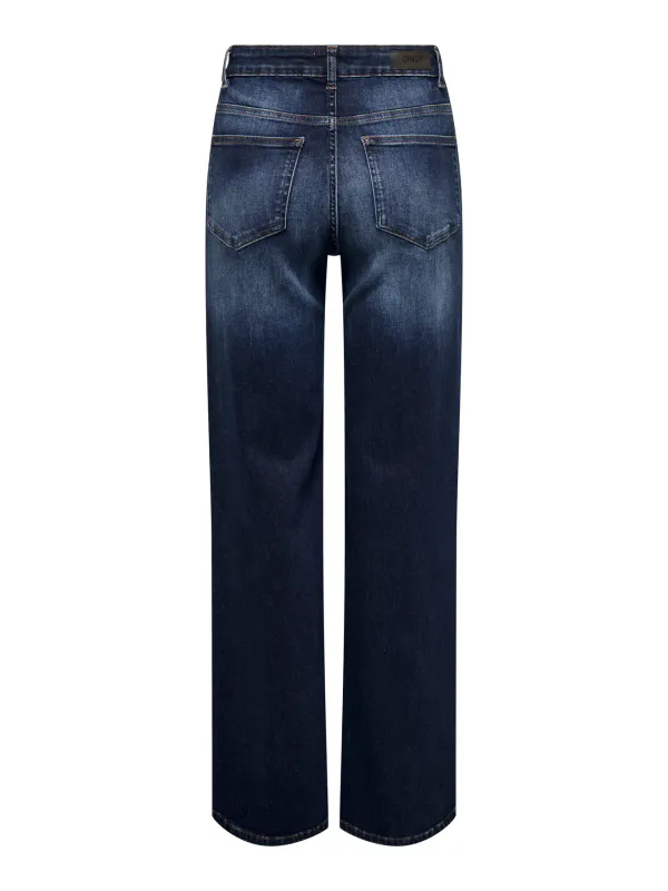 Only Onlmadison Blush High Waist Wide Jeans Dk.Blue 32