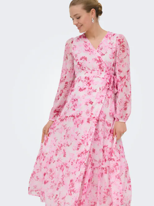 Hovedbilde Only Onlmiriam Wrap Midi Dress Rosa