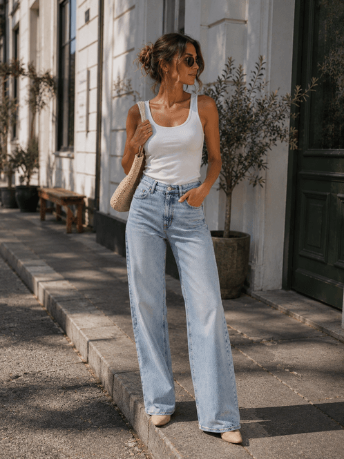 Hovedbilde Vero Moda Vmtessa High Waist Wide Jeans 30 Light ...