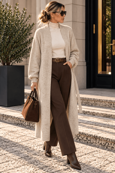 Hovedbilde Vero Moda Vmsupreme Lang Ull Cardigan Beige