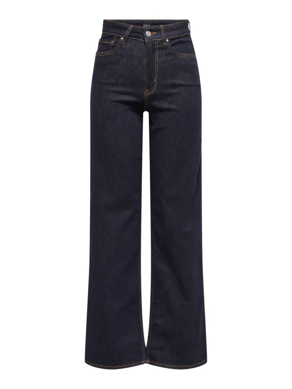 Only Onlmadison Blush Highwaist Wide Stay Blue Jeans Dk.Blue 30