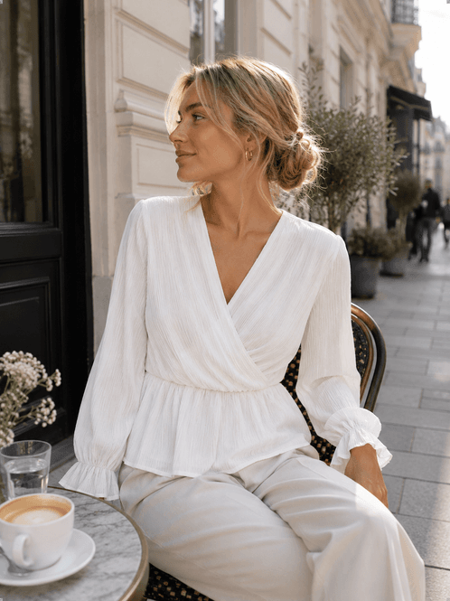 Hovedbilde Vero Moda Vmdora Plissébluse Hvit