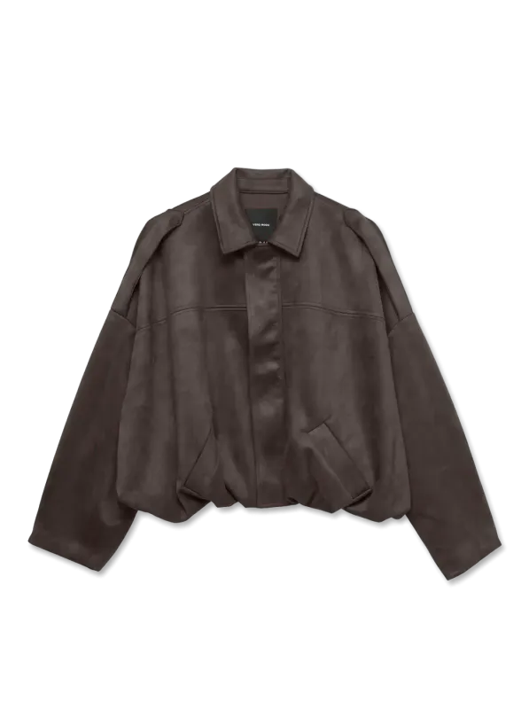 Vero Moda Vmhazel Faux Suede Bomberjakke Brun