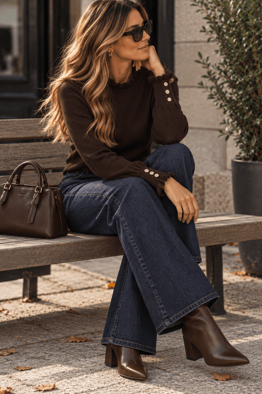 Freequent Fqkatie Pullover Brun