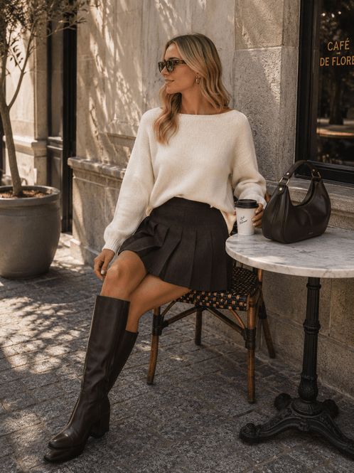 Hovedbilde Vero Moda Vmmelly Plisséskjørt Brun