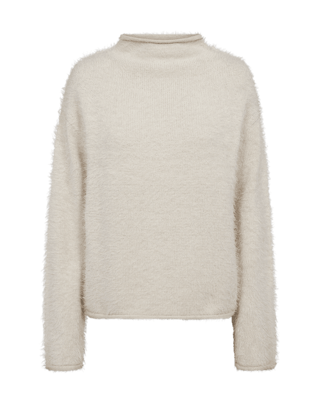 Freequent Fqcat Fluffy Strikkegenser Creme