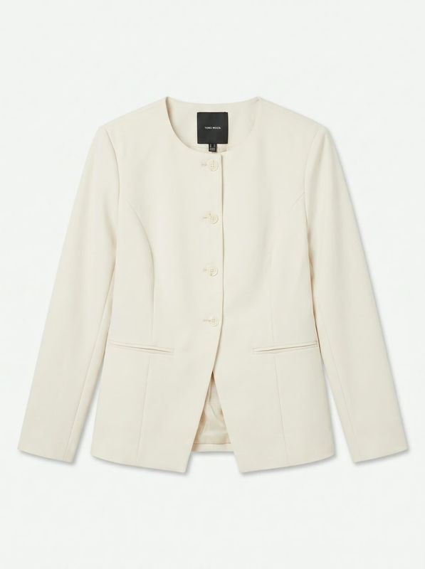 Vero Moda Vmbecca Innsvingt Blazer Offwhite