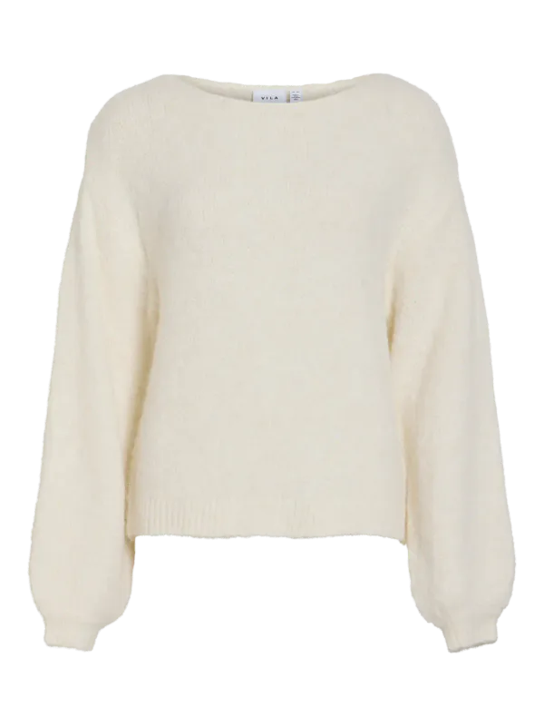 Vila Vimarley Strikkegenser Offwhite