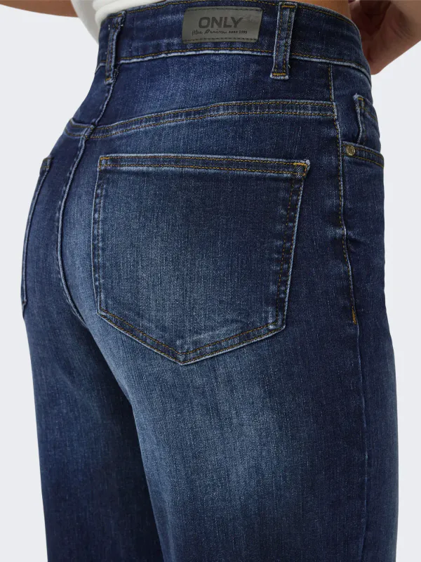 Only Onlmadison Blush High Waist Wide Jeans Dk.Blue 32