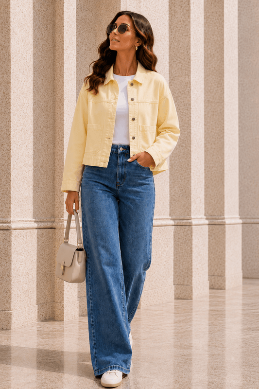Vero Moda Vmjamie Denim Shacket Gul