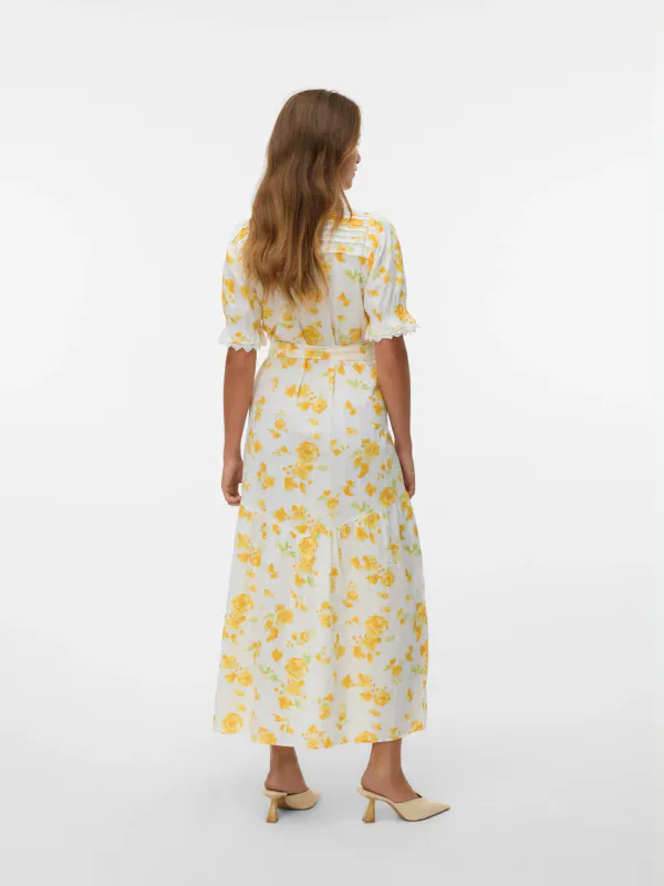 Vero Moda Vmgry Lace Maxi Dress Gul